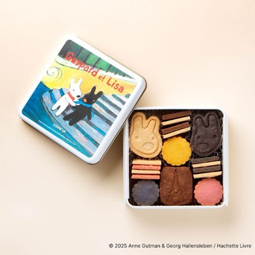 『リサとガスパール』クッキー缶 36枚入